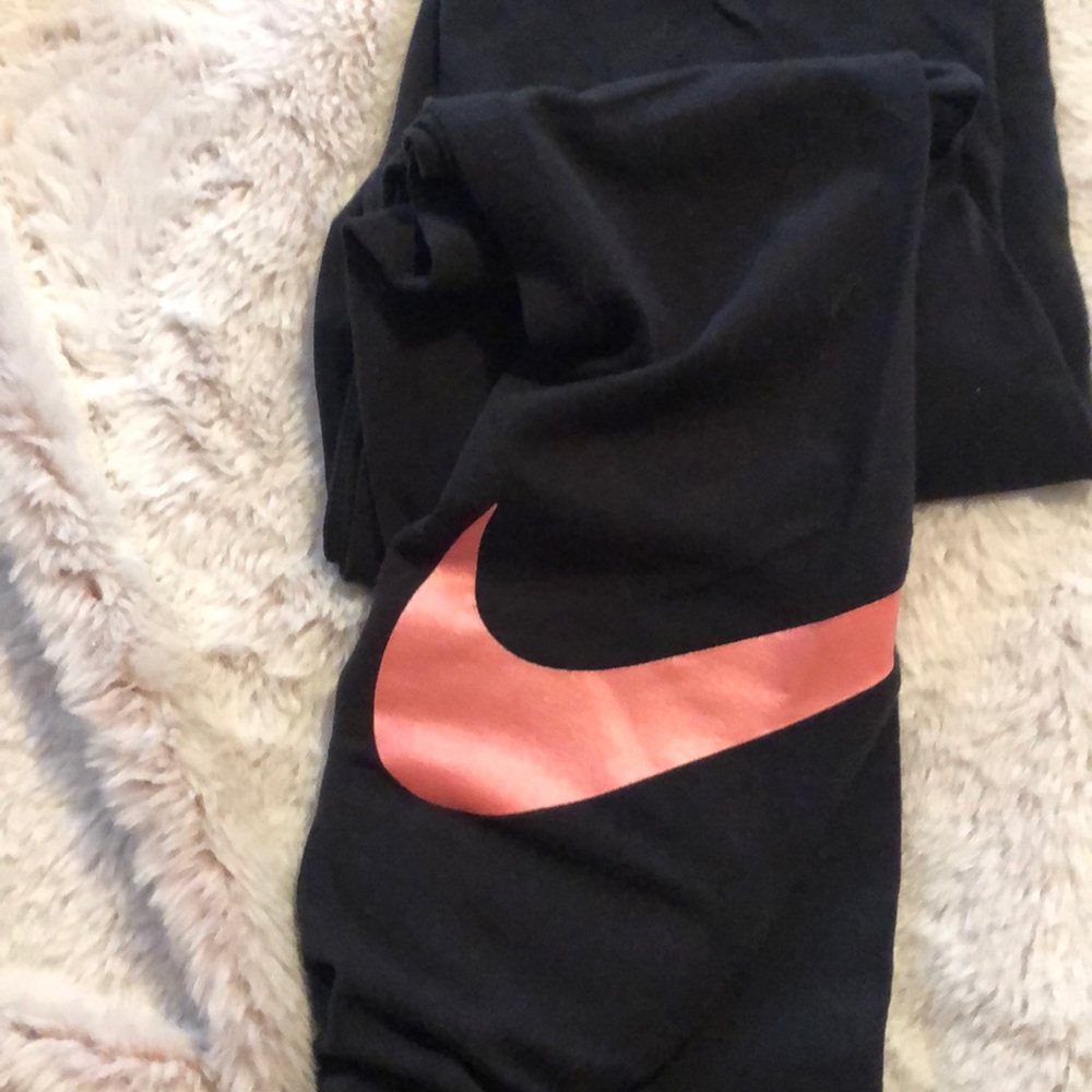 Full length Pink nuke symbol leggings